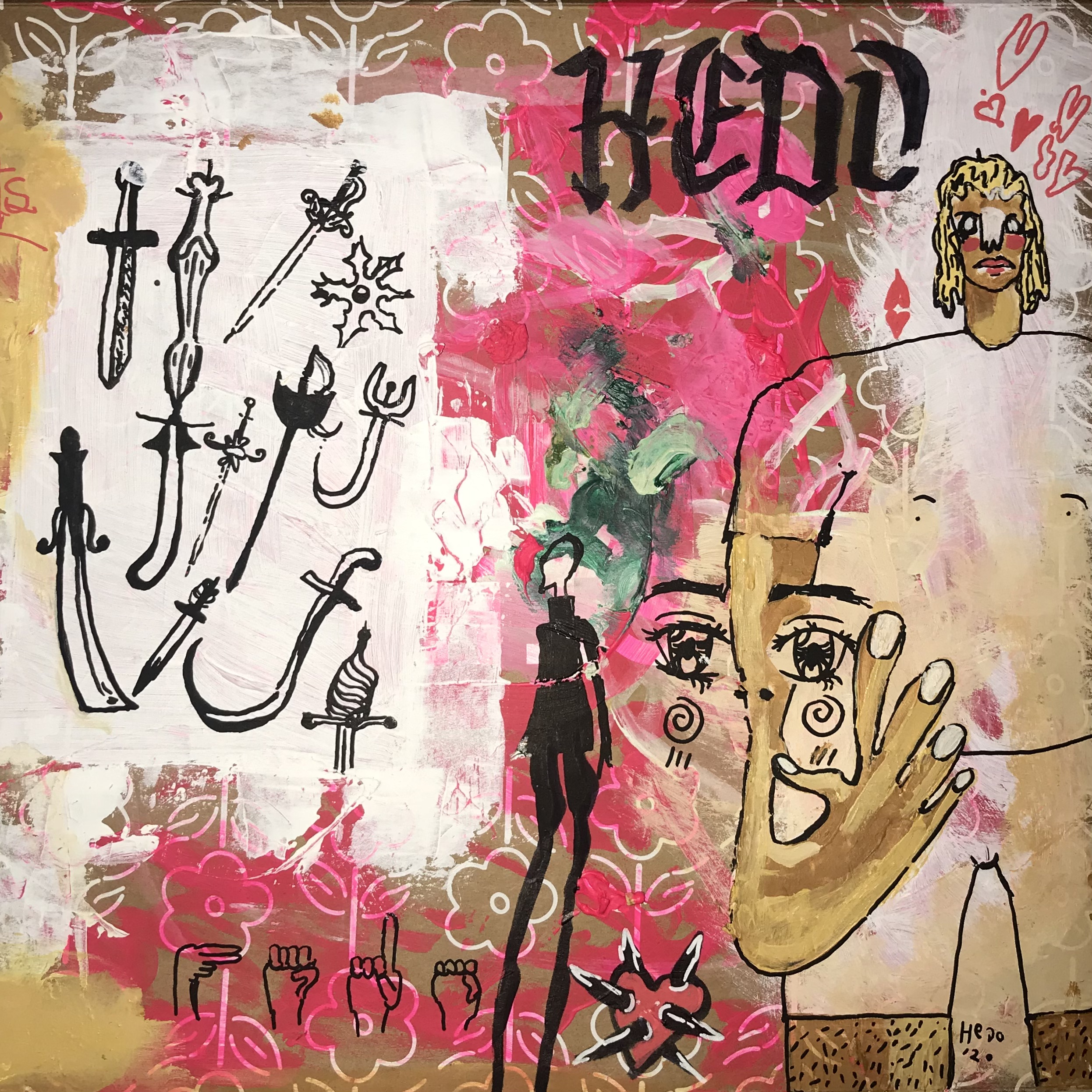kids sEE GHOSTS, 30*35cm, acrylic on paper box, 2020